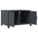 vidaXL Table basse anthracite 68x50x43 5 cm acier laminé à froid