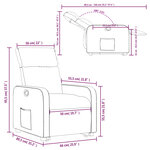 vidaXL Fauteuil inclinable noir tissu