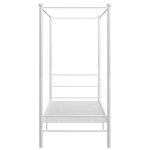 vidaXL Cadre de lit à baldaquin sans matelas blanc métal 100x200 cm
