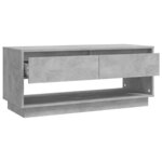 vidaXL Meuble TV gris béton 102x41x44 cm bois d'ingénierie