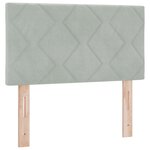 Tête de lit vidaXL Design Blocs Diamants Gris Clair 80 cm Velours