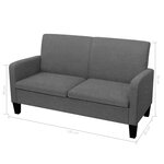 vidaXL Ensemble de canapés 2 Pièces Tissu Gris foncé