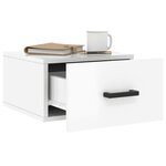 vidaXL Tables de chevet murales 2 Pièces blanc brillant 35x35x20 cm