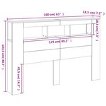 vidaXL Tête de lit à LED chêne marron 160x18 5x103 5cm bois ingénierie