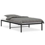 vidaXL Cadre de lit métal noir 107x203 cm