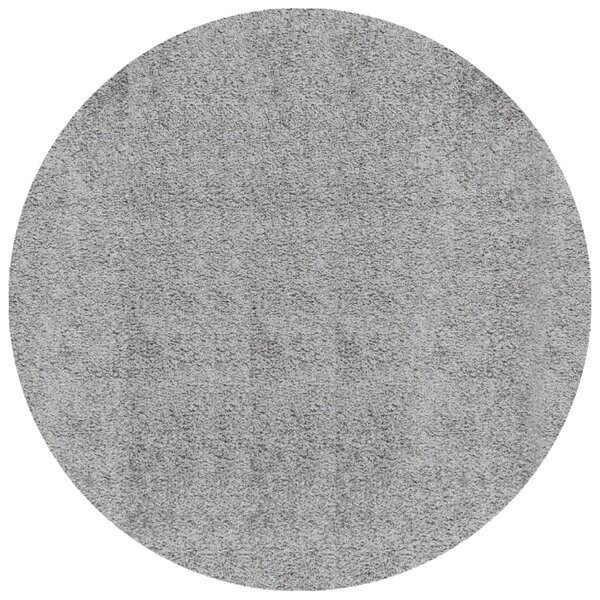 vidaXL Tapis shaggy PAMPLONA poils longs moderne gris Ø 80 cm