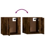 vidaXL Meuble TV mural Chêne fumé 40x34 5x40 cm