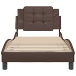 vidaXL Cadre de lit avec tête de lit marron 100x200 cm Similicuir