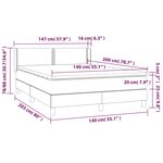 vidaXL Sommier à lattes de lit et matelas Gris foncé 140x200cm Velours