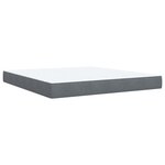 vidaXL Sommier à lattes de lit et matelas Gris foncé 180x200cm Velours