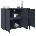 vidaXL Buffet anthracite 100 5x39x79 cm acier laminé à froid