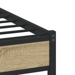 vidaXL Cadre de lit en métal sans matelas chêne sonoma 150x200 cm