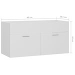 vidaXL Ensemble de meubles de salle de bain Blanc Aggloméré