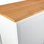 vidaXL Garde-robe à 3 portes Hill Blanc 127x50x170 cm Bois pin solide