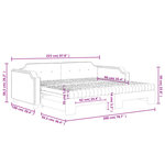 vidaXL Lit de jour avec gigogne et matelas taupe 90x200 cm tissu