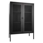 House Nordic Vitrine Anna avec porte en maille Noir