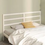 vidaXL Tête de lit Blanc 206x4x100 cm Bois massif de pin