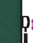 vidaXL Auvent latéral rétractable vert foncé 200x300 cm