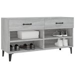 vidaXL Meuble à chaussures Sonoma gris 102x35x55 cm Bois d'ingénierie