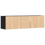 vidaXL Armoire d'angle noir 160x40x45 cm bois d’ingénierie