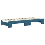 vidaXL Lit de jour avec gigogne sans matelas bleu 80x200 cm