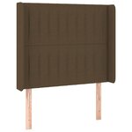 vidaXL Sommier à lattes de lit matelas LED Marron foncé 90x200cm Tissu