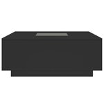 vidaXL Table basse avec LED infini noir 100x100x40 cm