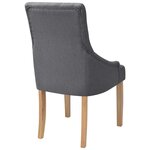 vidaXL Chaises à manger lot de 6 gris foncé tissu