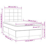 vidaXL Sommier à lattes de lit avec matelas rose 120x190 cm velours