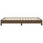 vidaXL Cadre de lit sans matelas marron foncé 120x190 cm tissu