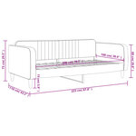 vidaXL Lit de repos sans matelas gris clair 100x200 cm velours