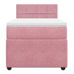 vidaXL Sommier à lattes de lit et matelas Rose 80x200 cm Velours