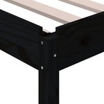 vidaXL Lit empilable sans matelas noir 80x200 cm bois massif de pin