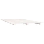 vidaXL Cadre de lit sans matelas blanc 135x190 cm bois de pin massif