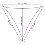 vidaXL Voile de parasol tissu oxford triangulaire 3 6x3 6x3 6 m noir
