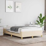 vidaXL Cadre de lit sans matelas crème 120x190 cm tissu