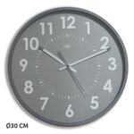 Horloge murale silencieuse à quartz, diamètre 30cm - Aluminium