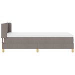 vidaXL Lit à sommier avec matelas taupe 100x200 cm tissu