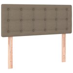 vidaXL Sommier à lattes de lit avec matelas LED Taupe 100x200 cm Tissu