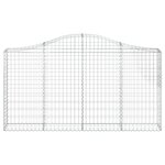 vidaXL Paniers à gabions arqués 9 Pièces 200x30x100/120 cm Fer galvanisé