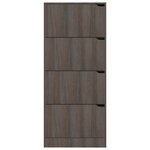 vidaXL Armoire à chaussures 4 portes Chêne sonoma gris Bois ingénierie