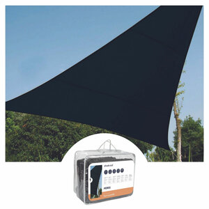 Perel Voile d'ombrage  perméable  respirant  3 6 x 3 6 x 3 6 m  180 g/m²  PEHD  triangulaire  gris foncé