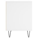 vidaXL Table de chevet Blanc 40x35x50 cm Bois d’ingénierie