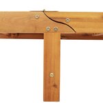 vidaXL Chaise longue pliable avec roues et coussin taupe en bois massif d'acacia