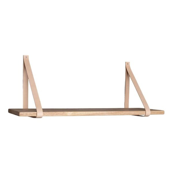 House Nordic Étagère avec sangles en cuir Lila Naturel