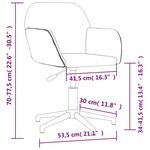 Chaise fauteuil siège pivotante de bureau informatique étude clair tissu gris 02_0024112