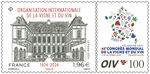 Timbre - 100 ans de l'Organisation Internationale de la Vigne et du Vin - Lettre Internationale