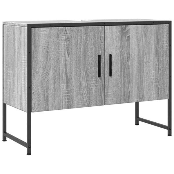 vidaXL Armoire lavabo de salle de bain sonoma gris bois d'ingénierie