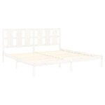 vidaXL Cadre de lit sans matelas blanc 200x200 cm bois massif de pin