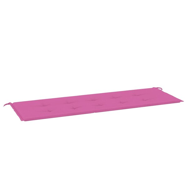 vidaXL Coussin de banc de jardin rose 150x50x4 cm tissu oxford